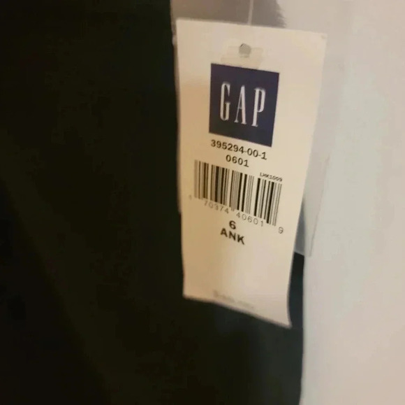 Gap Khaki Pants Womens Size 30Wx29L Ankle Black Low Rise Mistag Academia Preppy - Picture 7 of 10